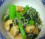 小松菜と揚げの炒め物